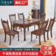 美式 餐桌可餐桌椅组合折叠椭圆家用可变圆桌乡村复古全实木伸缩