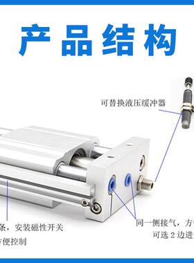 气mrh可立磁偶式无杆气缸25*6*10*15*20*32*100/150/200/300/400