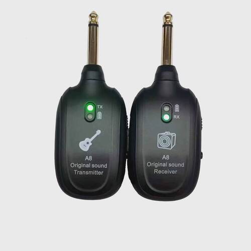 厂家直供a8拾音器电吉他无线传输电吹管接收民谣吉他发射贝斯