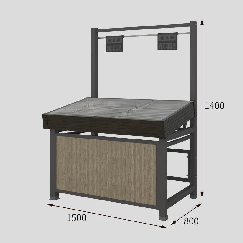 工厂直销钢不锈钢生鲜货架商场蔬果架水果蔬菜展示架超市木堆头架