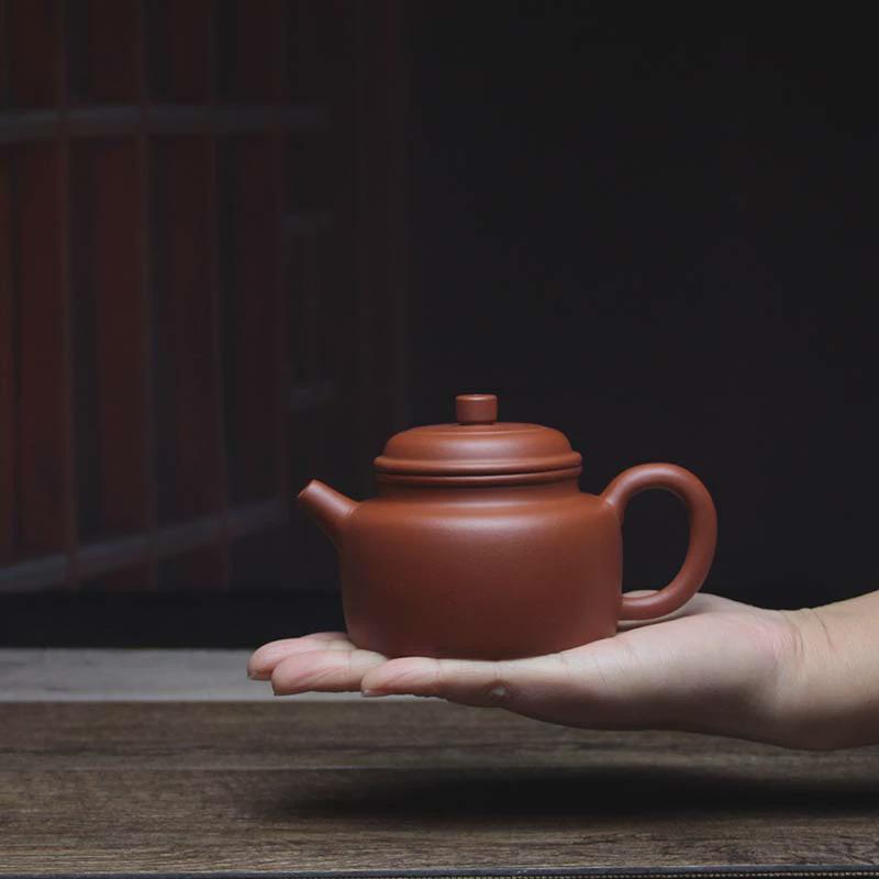一件起批宜兴德钟紫砂壶纯手工原矿朱泥家用小容量茶壶茶具220ml