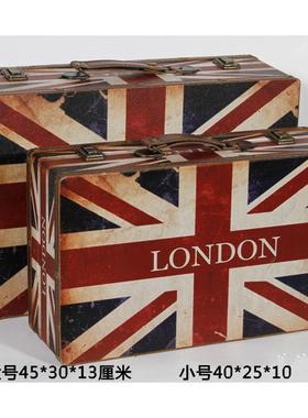 新款批发手提箱欧式木箱做旧收纳箱陈列摄影道具箱家用整理箱复古