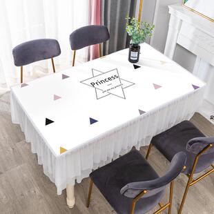 78n78n餐桌桌布布艺茶几罩套家用客厅长方形蕾丝桌布电视柜全包防