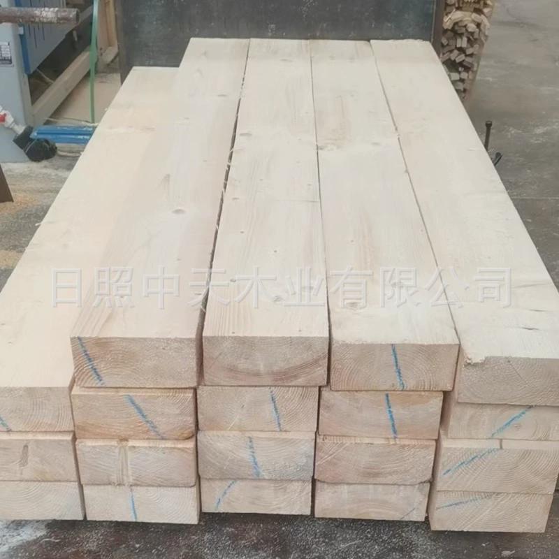 厂家直供工程工地专用木方白松铁杉建筑模板优惠按需加工量大木条