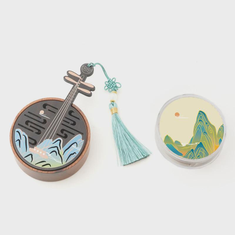 品江山如画古筝卧香炉月琴盘香管香具套装中国风商务伴手礼复古