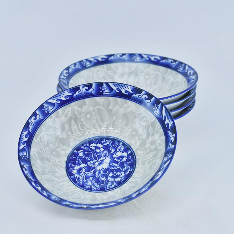 10个装7寸批发面碗瓷碗大量批发青花瓷碗批发瓷碗商用汤碗家用大