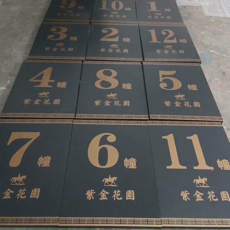 不锈钢定制楼层楼号牌别墅门牌房地产单元牌楼栋数字号码牌仿古