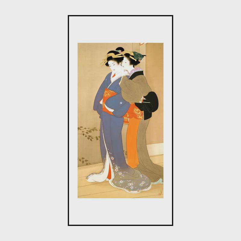 浮世绘日式装饰画仕女图挂画民宿料理店寿司店榻榻米刺身餐馆壁画