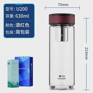 万象单层玻璃杯高硼硅泡茶水杯女士高档商务办公家用便携车载男
