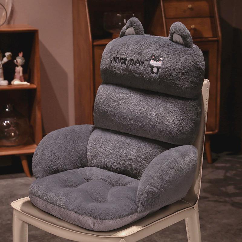 卡通一体防滑腰靠办公室护腰靠垫椅子坐垫沙发腰垫久坐座椅垫护腰