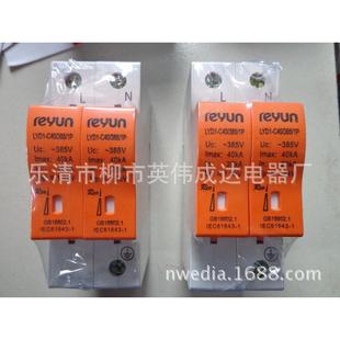 防雷器20KA 上海雷源 C40 40KA自动避雷开关 浪涌保护器LYD1