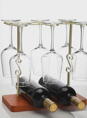 高档摆件家用倒挂酒柜置物架轻奢红酒杯架高脚杯客厅专用红酒架子