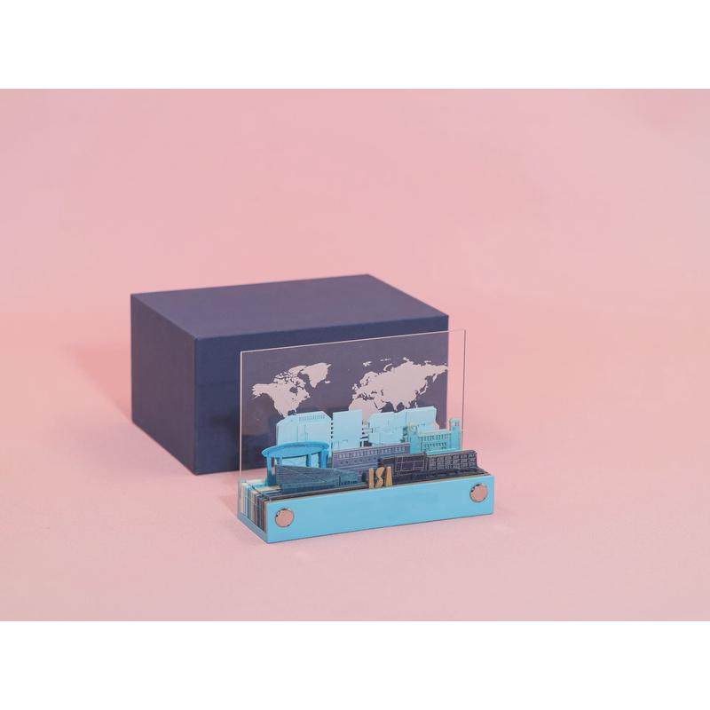纸雕创意礼品便签3d立体便签桌面城市摆件建筑城市企业纪念礼品