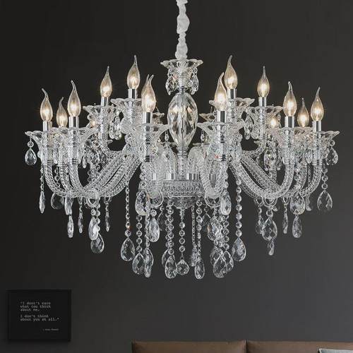 热销2024新款轻奢欧式客厅水晶吊灯高端灯餐厅卧室灯法式别墅大厅