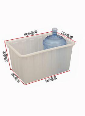 全新HDPE白色养殖龟箱长方形塑胶水箱90L蓝色加厚塑胶水箱