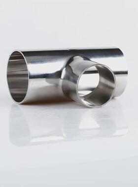 304不锈钢变径焊接三通卫生级T型异径三通大转小三通接头76-219