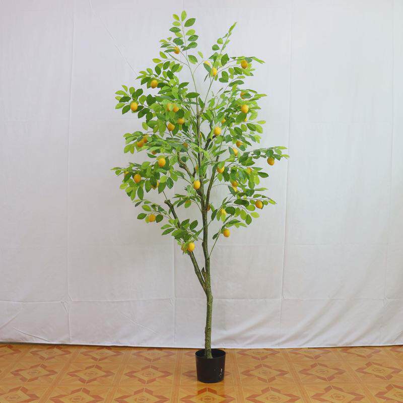 清柠檬树盆栽仿真新风室内客厅装饰植物假树落地摆件家居绿植假树