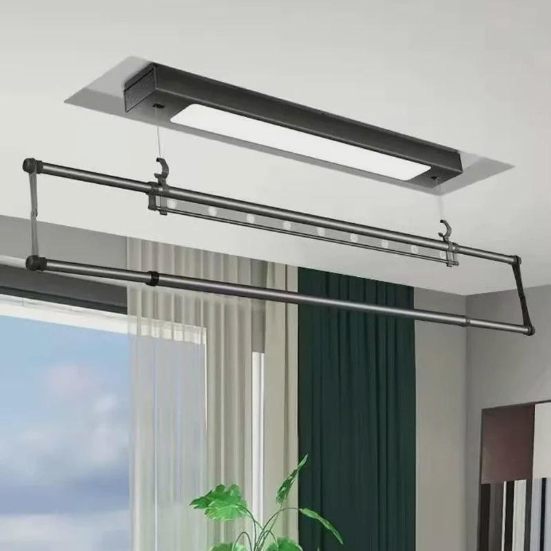 22001-单杆机阳台遥控晾衣智能晾衣架单杆小阳台电动升降晾衣架机