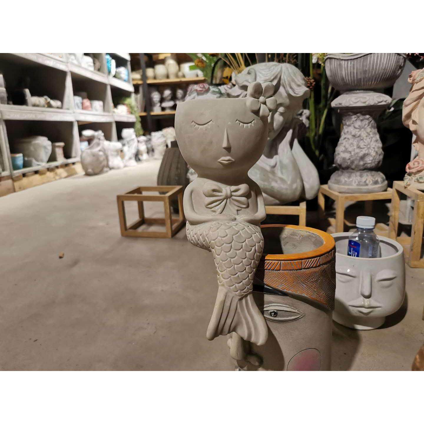 可爱美人鱼花盆卡通摆件鱼类造型多肉植物花器情人泪绿萝花盆,鲜花速递/花卉仿真/绿植园艺,花盆,淘宝优惠券,粉丝福利购,淘宝优惠卷