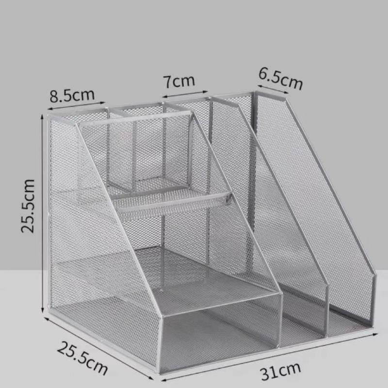 金属文件框文件架办公室文多层档案收纳盒书架立式文件框桌面铁质