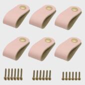 抽屉柜门皮拉手黄铜欧美式 柜衣柜皮质把手纯铜扣提手皮 现代鞋