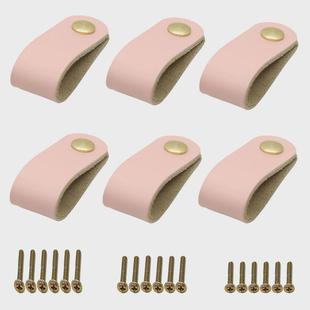 抽屉柜门皮拉手黄铜欧美式现代鞋柜衣柜皮质把手纯铜扣提手皮