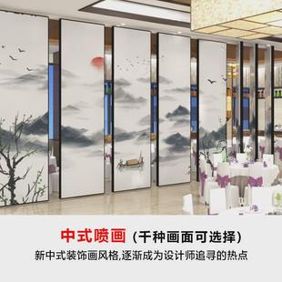 酒店活动隔断墙饭店包厢门移动隔音隔墙办公室屏风推拉折叠吊轮间