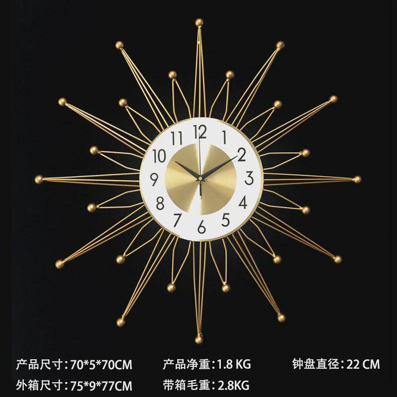 挂墙时钟创意铁艺挂钟时尚简约卧室客厅家用热卖钟表客厅轻奢挂表