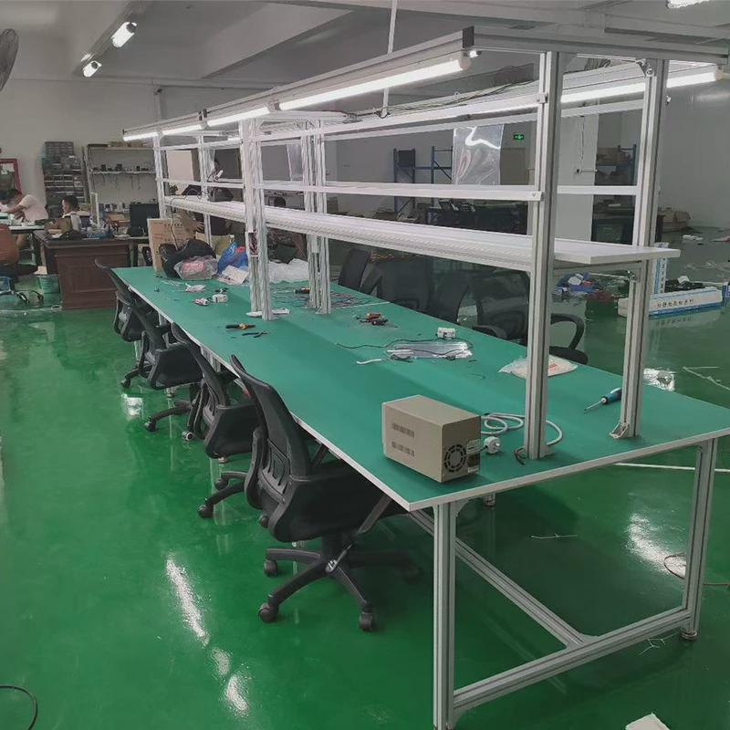 定制铝合金铝型材防静电工作台车间流水线装配台台子检验桌操作台