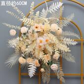 地排花仿真绢花成品装 新款 尤加利大款 饰婚庆花排t台路引婚礼花艺