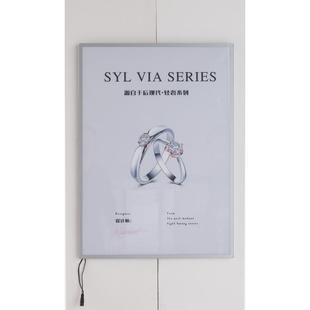 LED抽画灯箱超薄挂墙钢化玻璃发光广告牌菜单展示架源头厂家 新款
