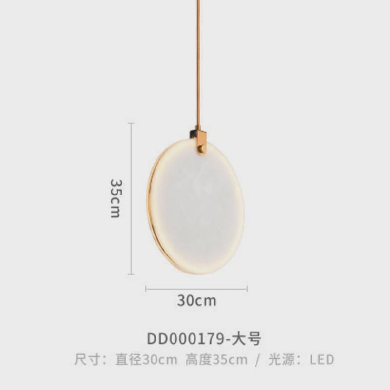 楼梯灯长吊灯现代简约北欧轻奢新中式仿云石别墅灯具创意旋转