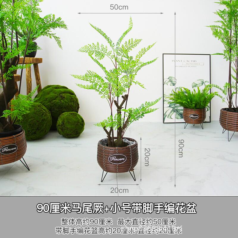 北欧仿真蕨树盆栽假绿植装饰室内园艺布景落地摆件造居家仿生植物