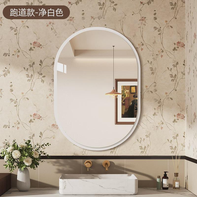 中异形化妆镜梳妆台挂墙式镜子卫生间古风浴室镜桌面镜复古摆挂镜