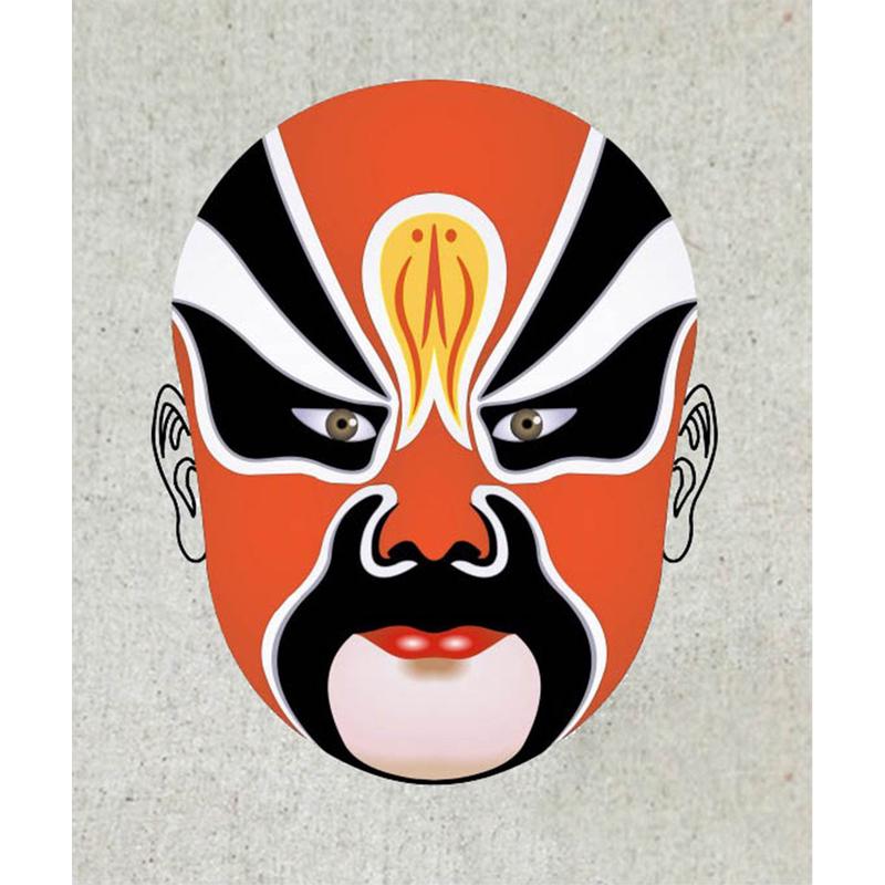 大芬工厂会所纯手绘油画酒店直销餐厅客厅国粹脸谱人物定制装饰画图片