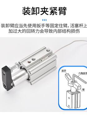 下压型旋转气缸转角夹紧smc90度气动mkb32-10r转角气缸