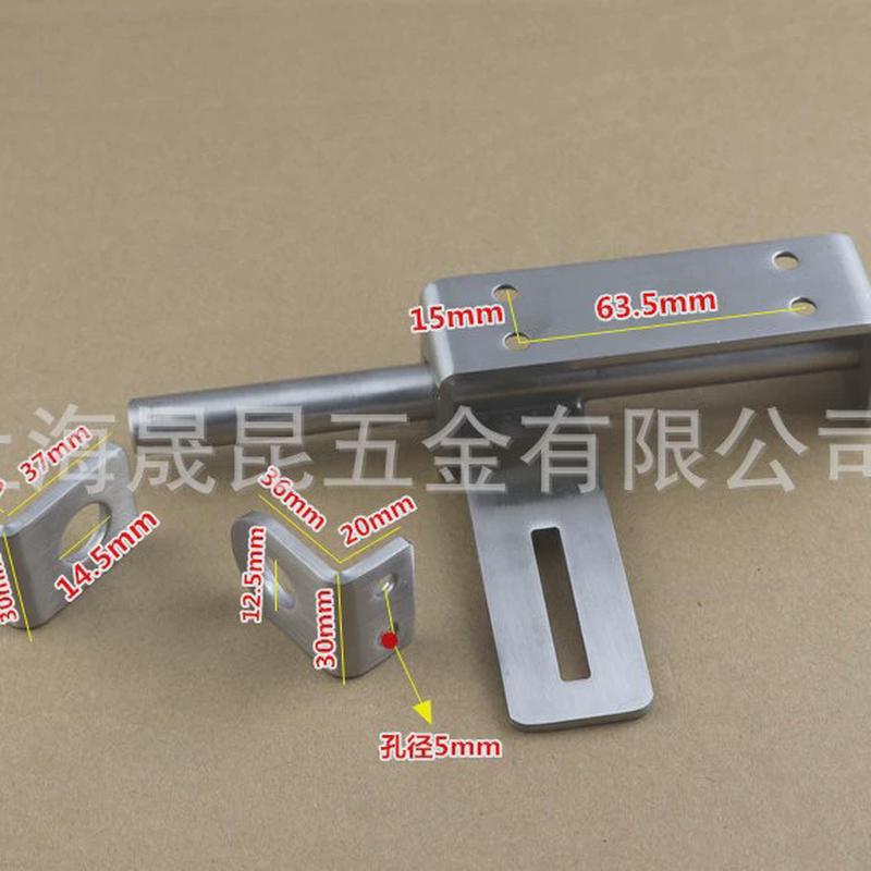 加门栓加厚304不锈钢插销大大号门扣防盗老式明装左右挂锁木门闩