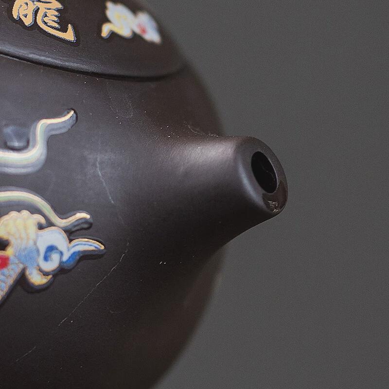 余惜遇热变色龙凤呈祥紫砂凤鸣壶纯半手工茶壶出水鸟叫泡茶壶西施