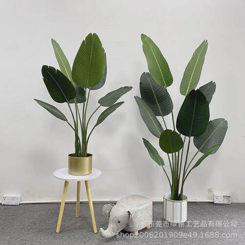 仿真植物旅人蕉盆栽落地造景绿植美人蕉天堂鸟室内家居装饰橱窗假
