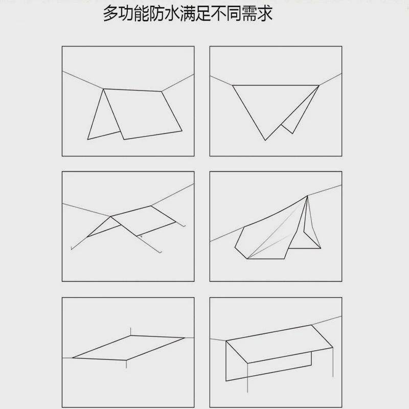 户外多功能19挂点天幕防雨防晒凉棚沙滩野外露营烧烤遮阳棚方形