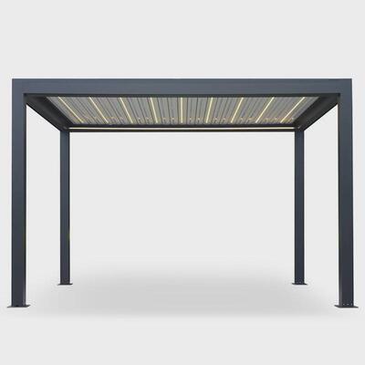 蓬网红遮阳篷民宿防风翻转百叶凉亭酒店凉亭铝合金仿古3x4户外