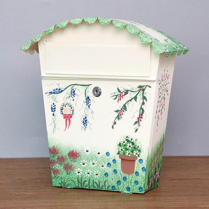 田园风格铁皮投稿箱意见箱心理信箱室外邮箱创意挂墙信报箱带锁