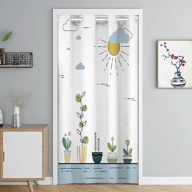 空调门帘厨房家用免打孔挡风隔热卧室隔断帘防冷气厕所全遮挡帘子