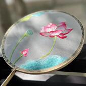 双面刺绣团扇古风扇子圆扇刺绣扇子双面绣团扇苏绣团扇成品苏绣扇