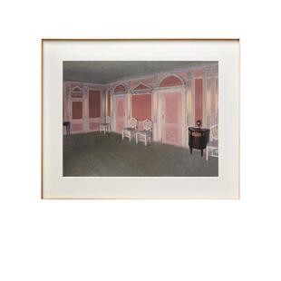 现代简约沙发背景墙组合套装装饰画餐厅卧室粉红色样板间挂画壁画