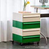 北欧中古塑料收纳柜可移动床头柜ins储物边柜简约卧室抽屉式 柜子