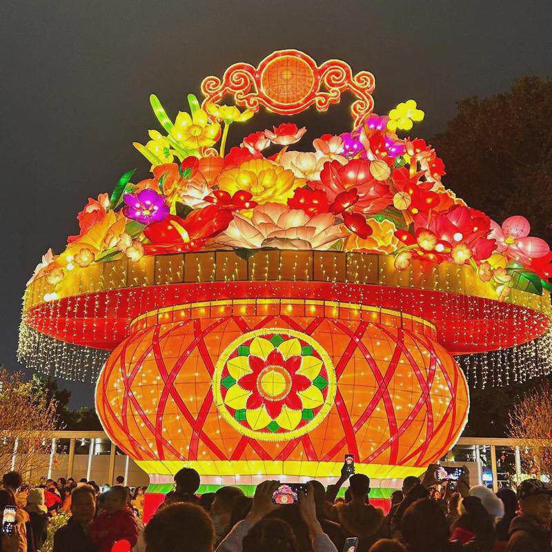 2025春节庙会花灯新年节日花篮造型花灯景区大型灯会装饰彩灯摆件