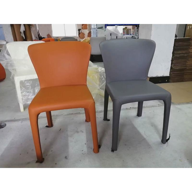 设计师餐椅现代简约家用书房椅子皮艺网红休闲椅高档靠背椅轻奢椅