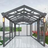 铝合金阳光房户外隔热露台透明遮阳花园别墅钢化玻璃移动阳光房