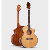 41寸单板吉他guitar亮光擦色吉他40寸民谣木吉他jita面单无标无牌